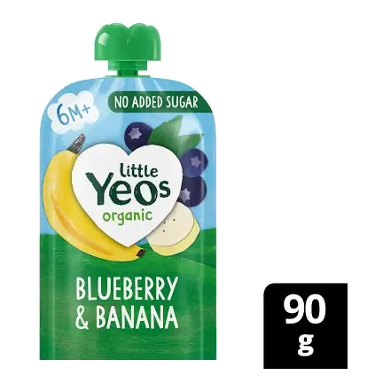 Yeo Valley Organic Little Yeos Blueberry & Banana Kids Yogurt Pouch