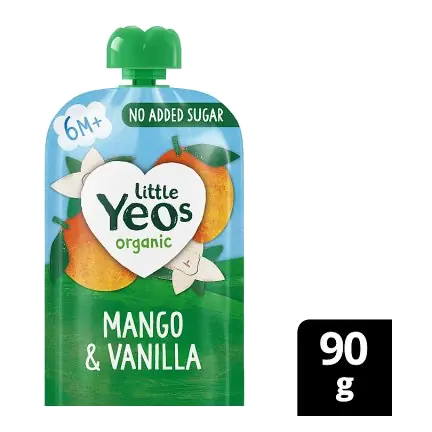 Yeo Valley Organic Little Yeos Mango & Vanilla Kids Yogurt Pouch