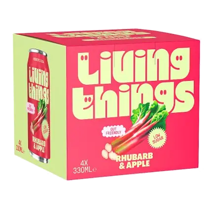 Rhubarb & Apple Prebiotic Soda Cans