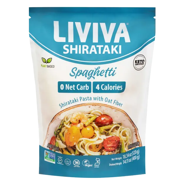 Organic Gluten Free Keto Spaghetti Shirataki Pasta with Oat Fiber