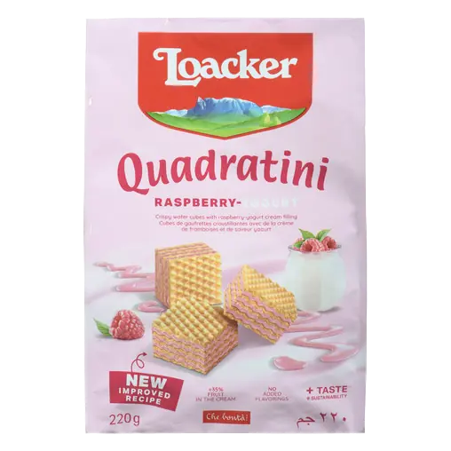 Quadratin Wafer Raspberry Yogurt 220 g