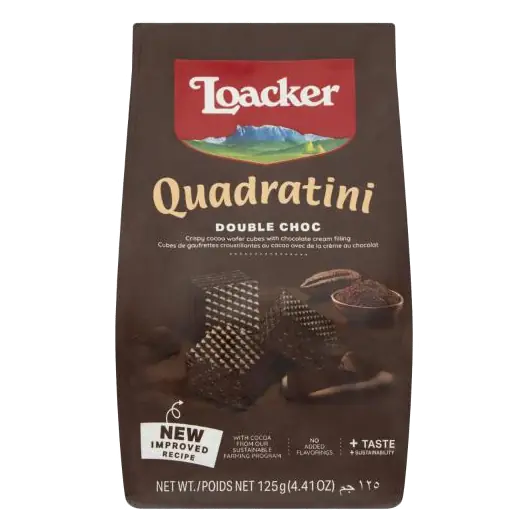 Quadratini Wafers Biscuits Double Choc