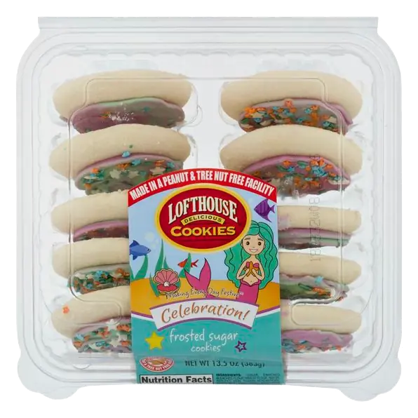 Celebration! Mermaid Frosted Sugar Cookies - 10 ct
