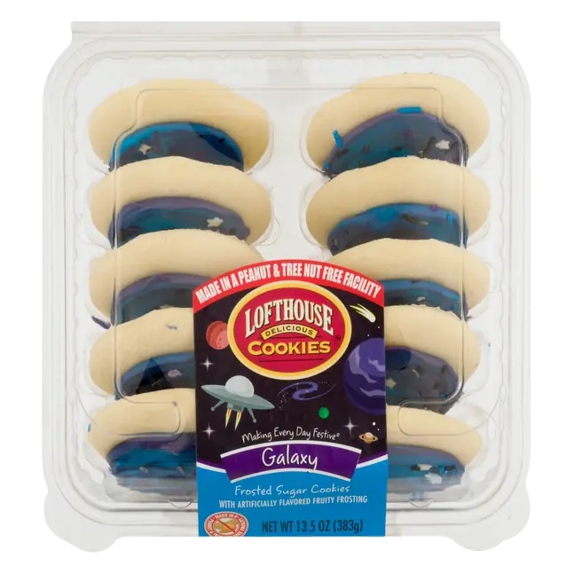 Galaxy Frosted Sugar Cookies - 10 ct