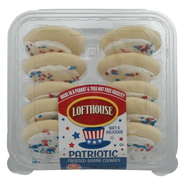 Patriotic Frosted Sugar Cookies - 10 ct