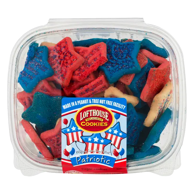 Patriotic Star Shaped Sugar Cookies