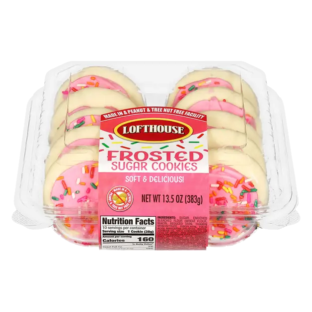 Pink Frosted Sugar Cookies - 10 ct