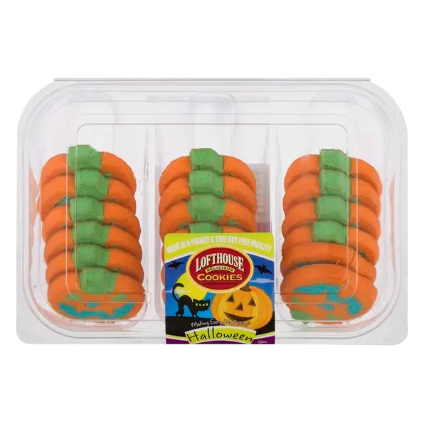 Sugar Cookies Colorful Pumpkin Face - 18 ct