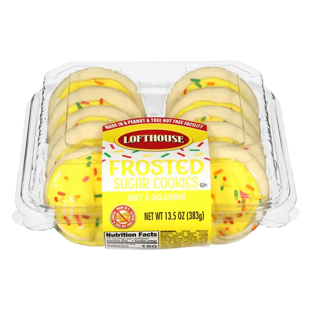 Yellow Frosted Sugar Cookies - 10 ct