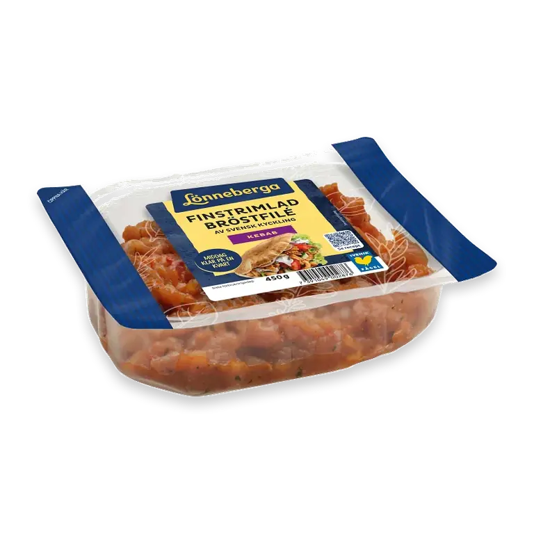 Kycklingbröstfilé Färsk Kebab Finstrimlad 450g