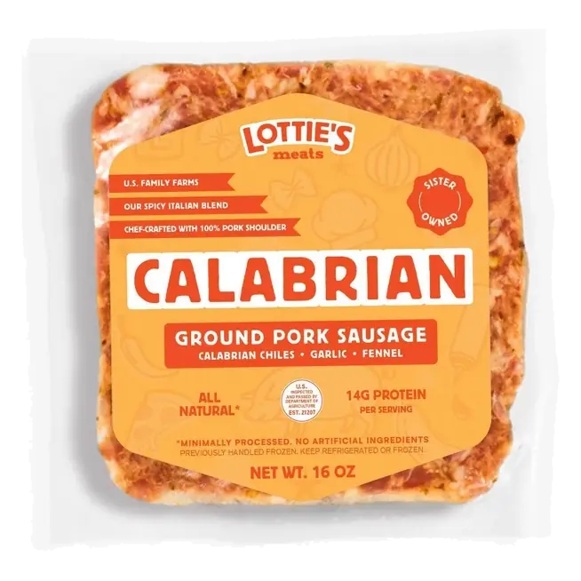 Lottie's Meats Calabrian Ground Pork Sausage, 16oz