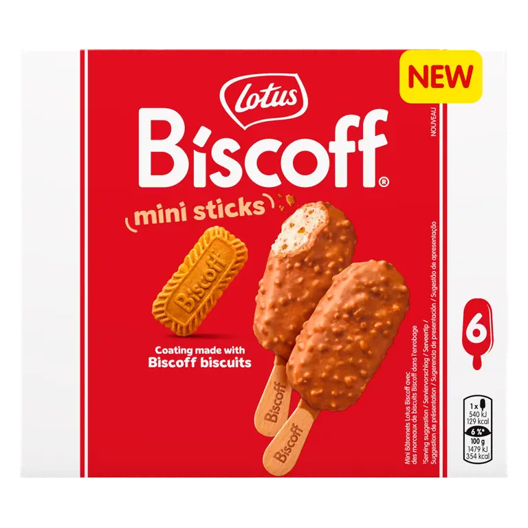 Lotus Biscoff 6 Mini Sticks 300ml