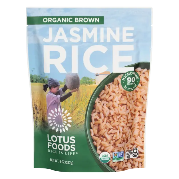 90 Second Microwave Organic Brown Jasmine Rice