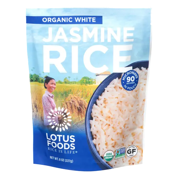 90 Second Microwave Organic White Jasmine Rice