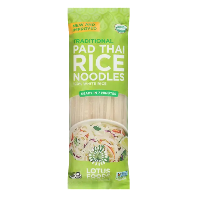 Lotus Foods Pad Thai Rice Noodles Organic Gluten Free, 8oz