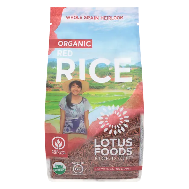 Organic Gluten Free Whole Grain Heirloom Red Rice