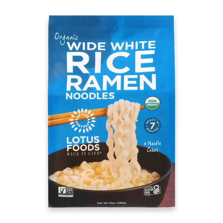 Organic Wide White Rice Ramen Noodles Multipack
