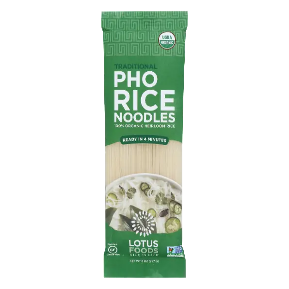 Traditional Pho Rice Noodles 100% Organic Heirloom Rice