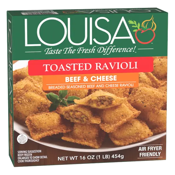 Breaded Seasoned Beef & Cheese Ravioli