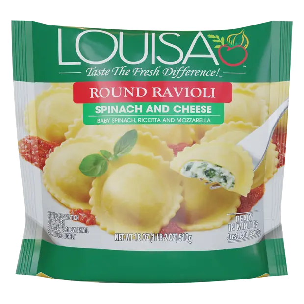 Round Spinach & Cheese Ravioli Pasta Frozen