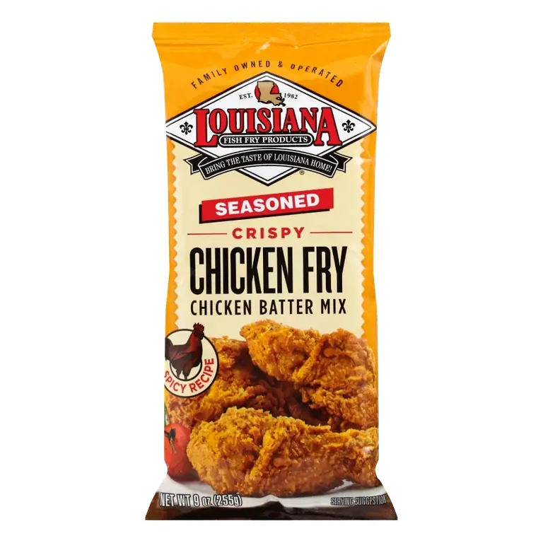Louisiana Seasoned Crispy Chicken Fry Batter Mix, 9oz: With Turmeric
