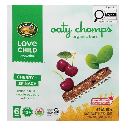 Baby Food Bars Oaty Chomps Cherry & Spinach 138 g