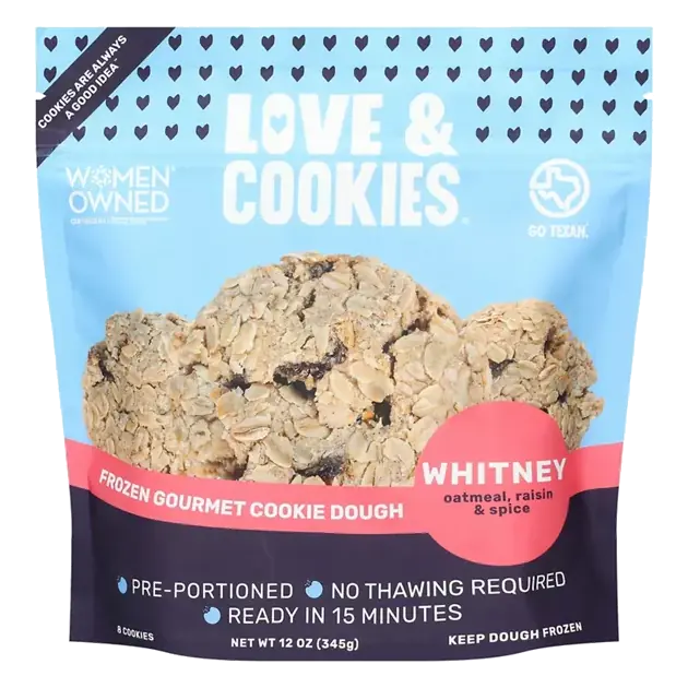 Frozen Gourmet Whitney Oatmeal, Raisin & Spice Cookie Dough