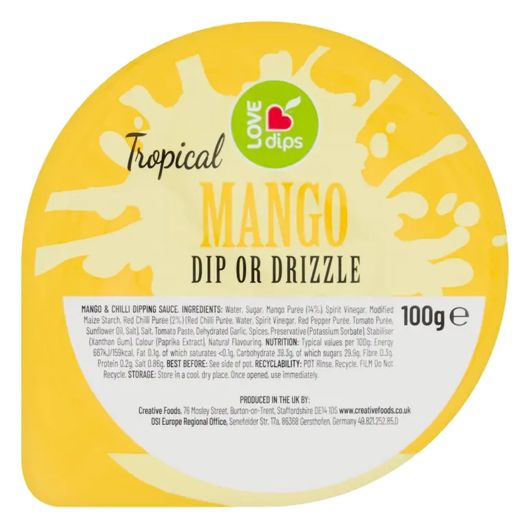 Tropical Mango Dip or Drizzle 100g