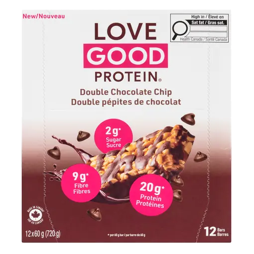 Bars Double Chocolate Chip 12 x 60 g (720 g)