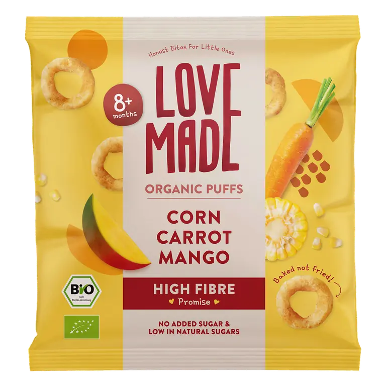 Corn Carrot Mango Puffs Org