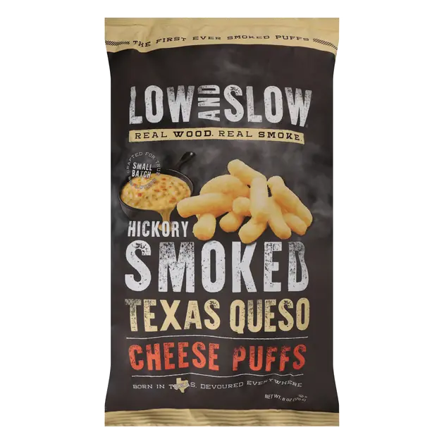 Low and Slow Hickory Smoked Texas Queso Cheese Puffs 6 oz