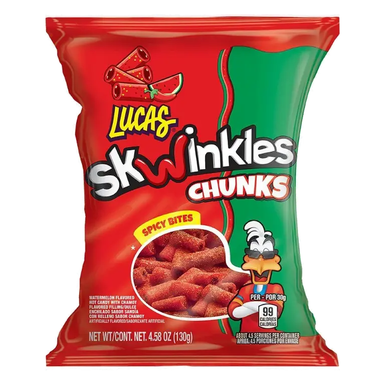 Lucas Skwinkles Chunks Watermelon Candy, 4.58oz