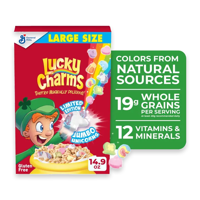 General Mills Lucky Charms with Marshmallows Large Size Cereal