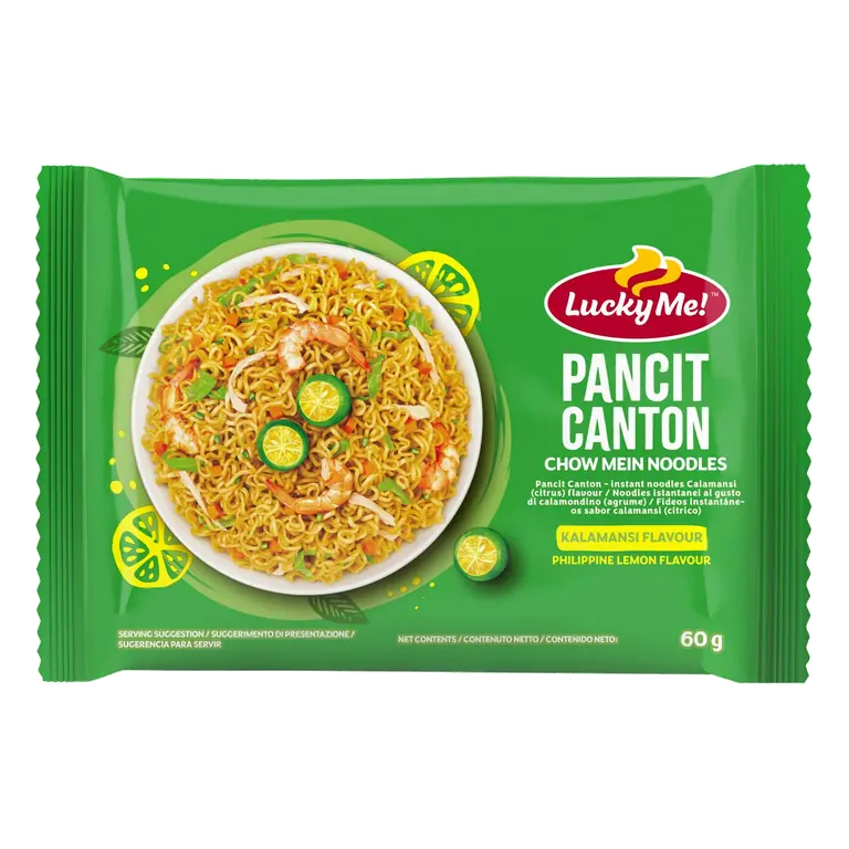 60g Philippine Lemon Kalamansi Flavour Pancit Canton Chow Mein Noodles