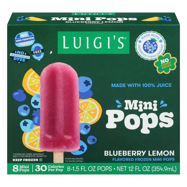 Blueberry Lemon Mini Pops - 8 ct Frozen
