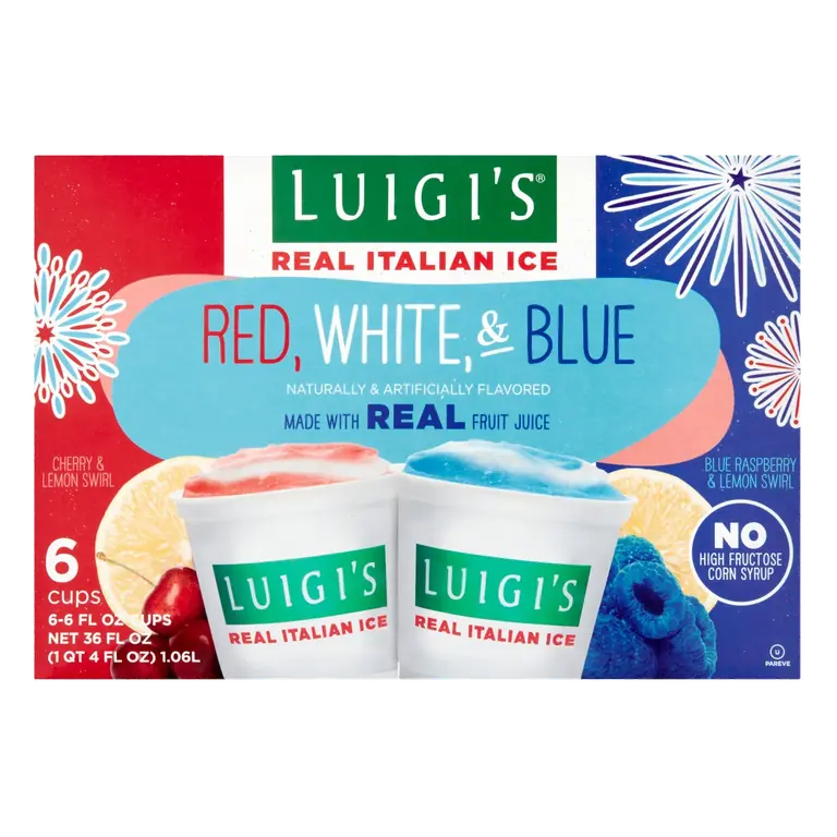 Cherry & Lemon and Blue Raspberry & Lemon Swirl Real Italian Ice