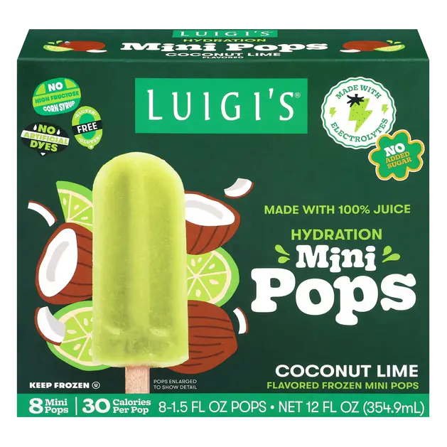 Luigi's Coconut Lime Mini Pops 8 - 1.5 fl oz Pops