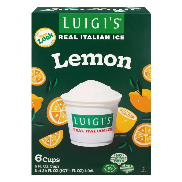 Lemon Real Italian Ice - 6 ct