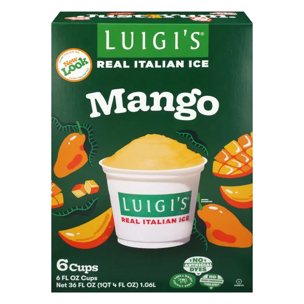 Mango Real Italian Ice - 6 ct