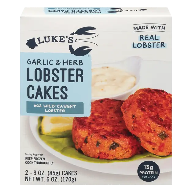 Wild-Caught Garlic & Herb Lobster Cakes - 2 ct Frozen
