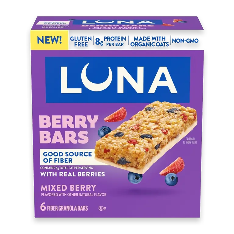 Berry Bars Mixed Berry Flavor Fiber Granola Bars