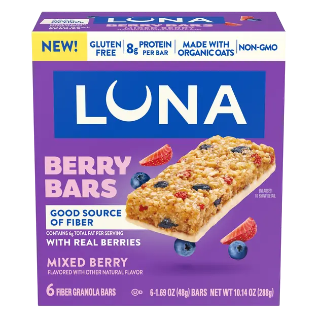 Gluten Free Mixed Berry 7g Protein Granola Bars - 6 ct