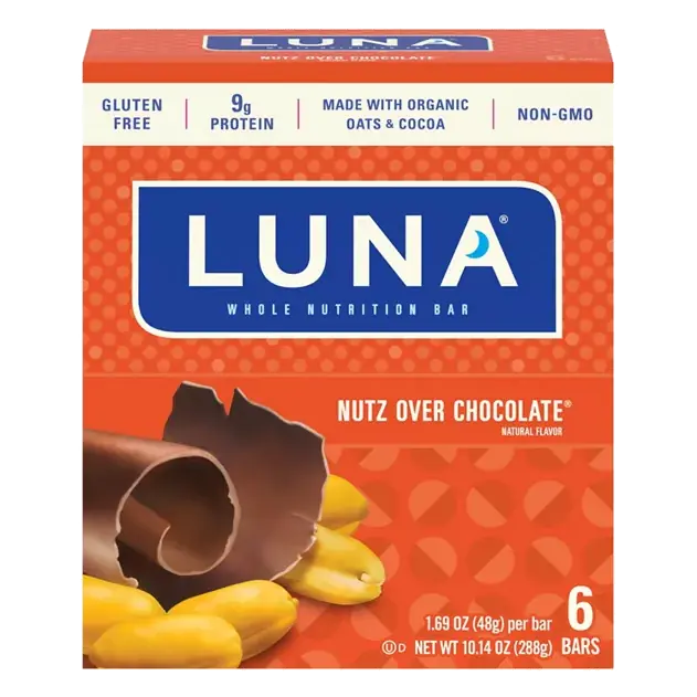Nutrition Bar, Nutz Over Chocolate, 6 Pack
