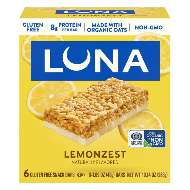 Organic Gluten Free Lemonzest Protein Snack Bars - 6 ct