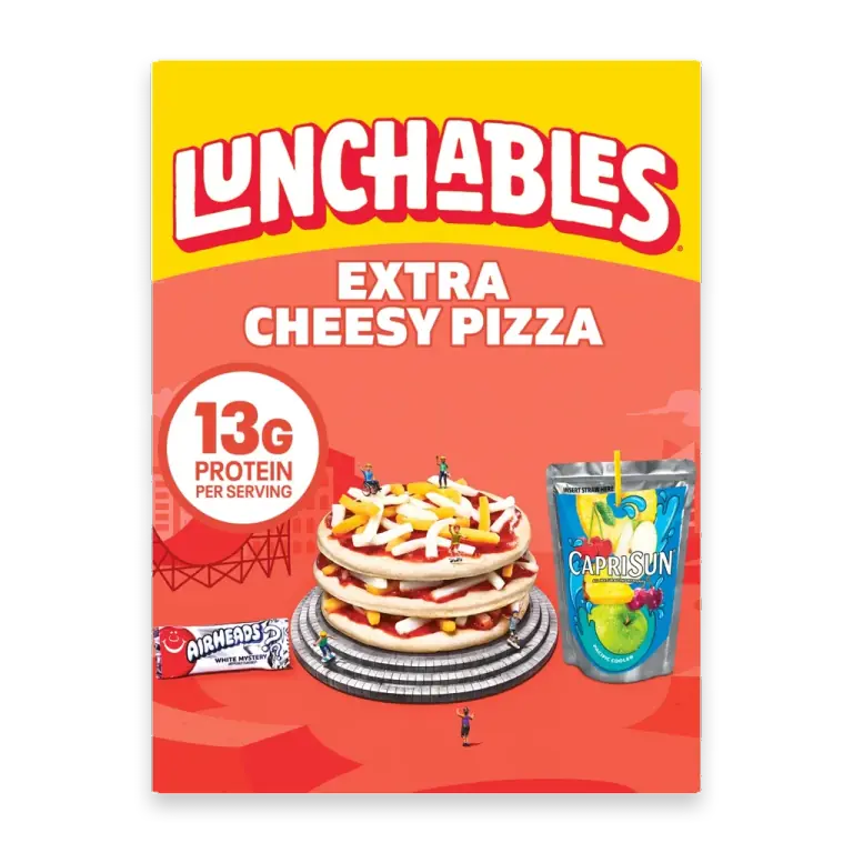 Extra Cheese Pizza with Capri Sun Drink & Airheads Candy Kids Lunch Meal Kit