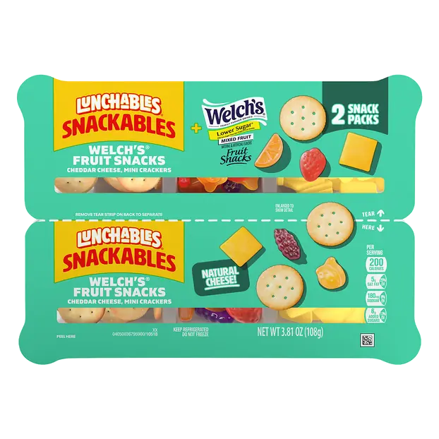 Snackables Welch's Fruit Snacks Cheddar Cheese & Crackers - 2ct