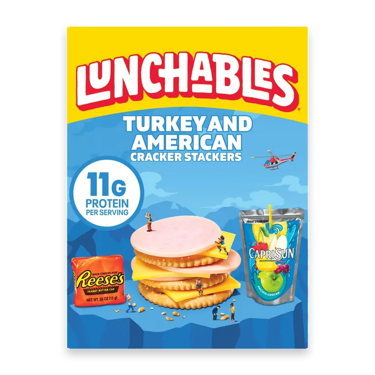 Turkey & American Cracker Stackers with Capri Sun Drink & Reese's Cup Kids Lunch Meal Kit