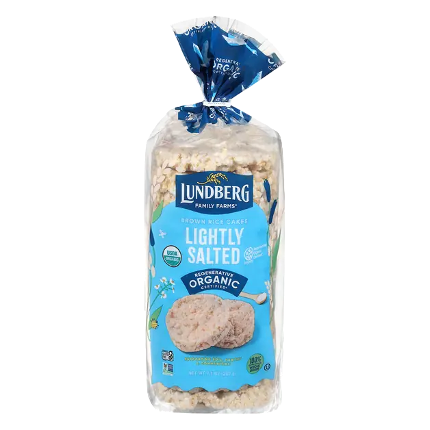 Family Farms Organic Lightly Salted Brown Rice Cakes