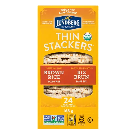 Organic Thin Stackers Brown Rice Cakes 167 g
