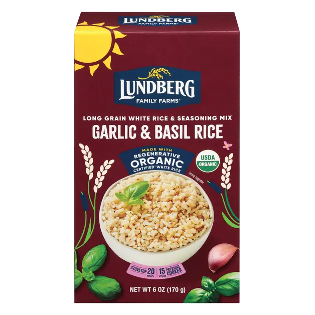 Organic Garlic & Basil Whole Grain Rice & Wild Rice Seasoning Mix